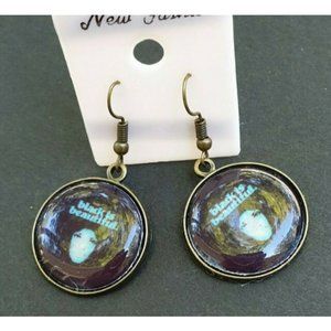 Black Is Beautiful Earrings Thailand Ear Wire Dangle Circle